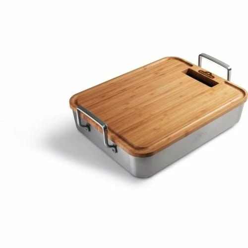 Napoleon S/S Roasting Pan W/ Bamboo Cutting Board 1 Napoleon S/S Roasting Pan W/ Bamboo Cutting Board