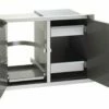 Double Doors With Trash Tray And Dual Drawers