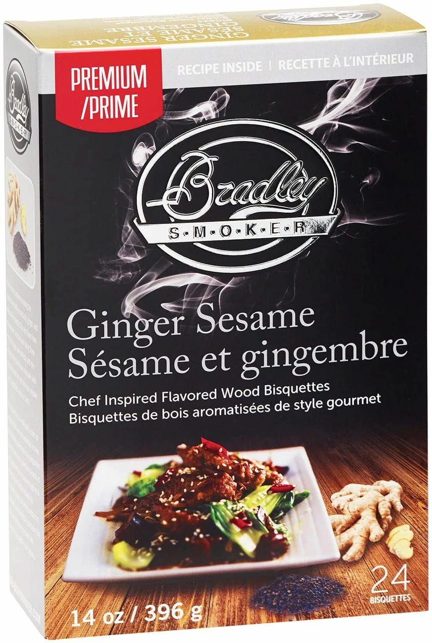 Bradley Smoker Ginger & Sesame Bisquettes (24 Pack) 1 Bradley Smoker Ginger & Sesame Bisquettes (24 Pack)